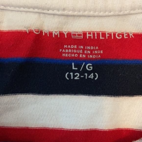 Tommy Hilfiger girl stripe shirt. Size:12-14 girls - Picture 3 of 6